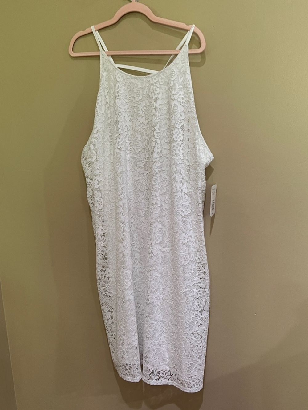 Lace Slip Dress in White - Elegant Sleeveless Style